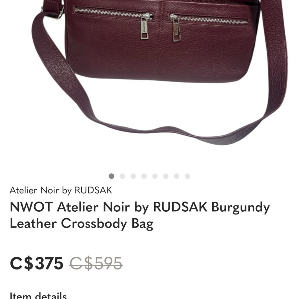 Atelier Noir by Rudsak Leather Cross Body Shoulder Bag